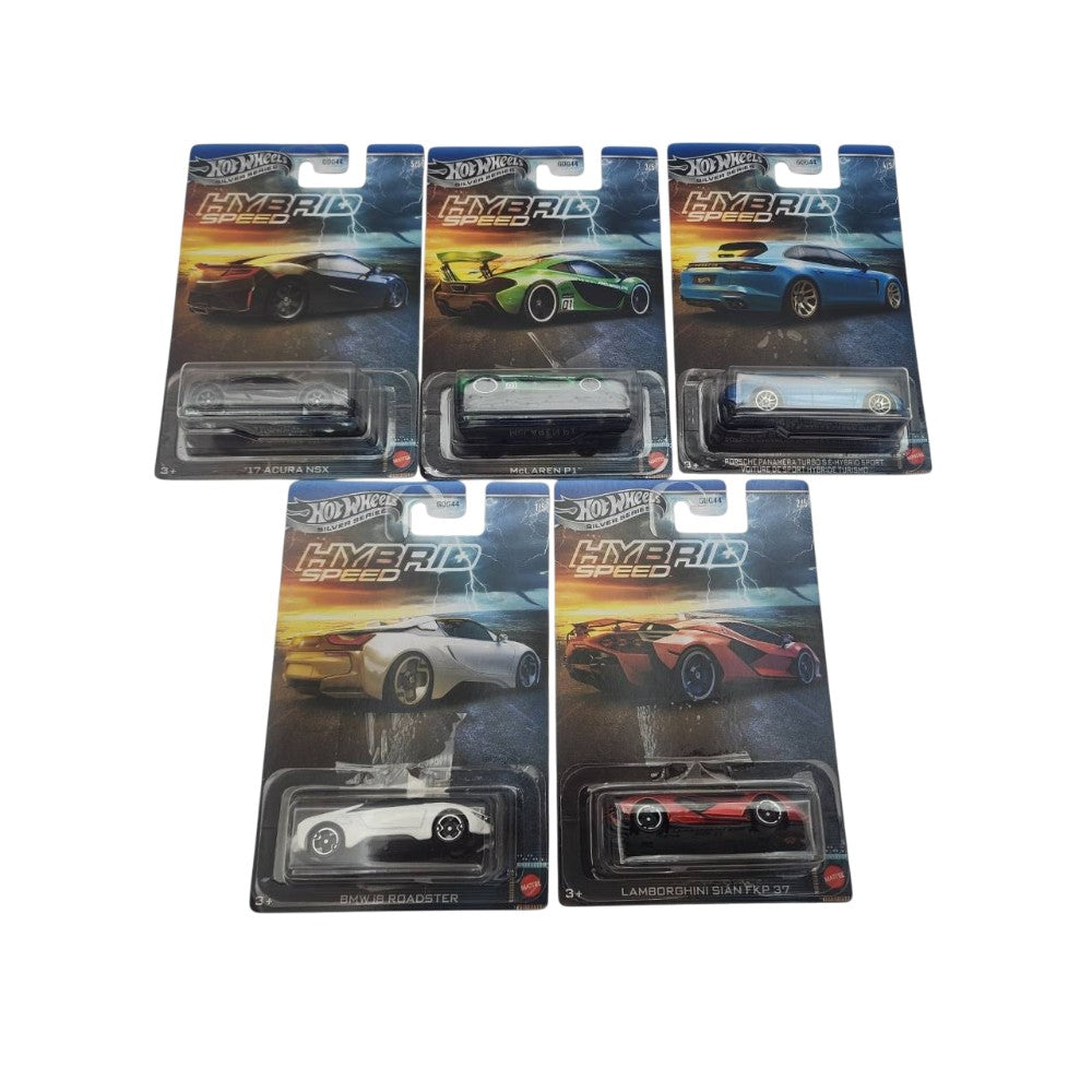 Hot Wheels Silver Series Hybrid Speed 2025 Complete Set of 5 – Opened Packaging