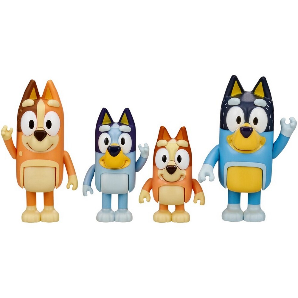 Bluey 4 Figure Pack - Bluey & Family