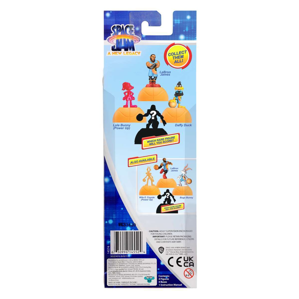 Space Jam Mini Figures 4 Pack Tune Squad + Starting Line Up