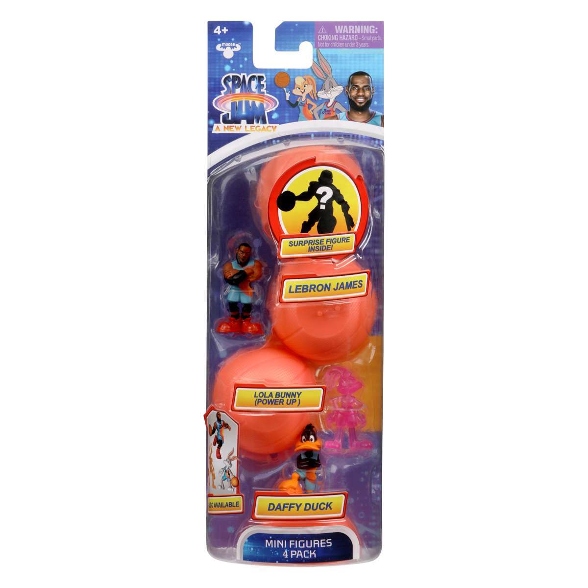 Space Jam Mini Figures 4 Pack Tune Squad + Starting Line Up
