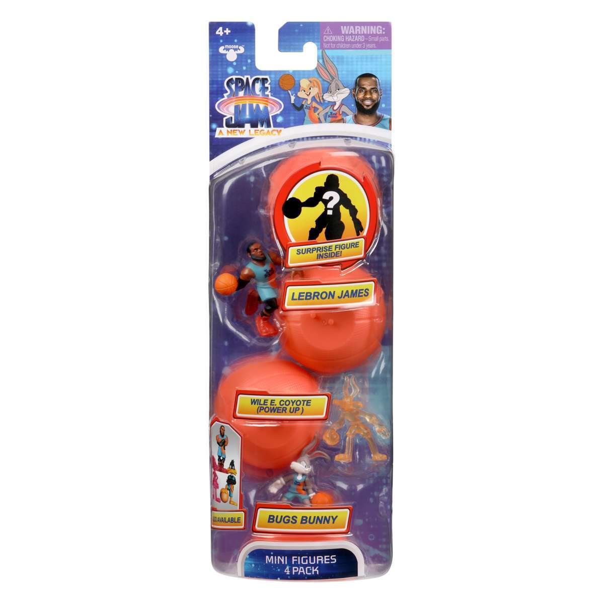 Space Jam Mini Figures 4 Pack Tune Squad + Bench