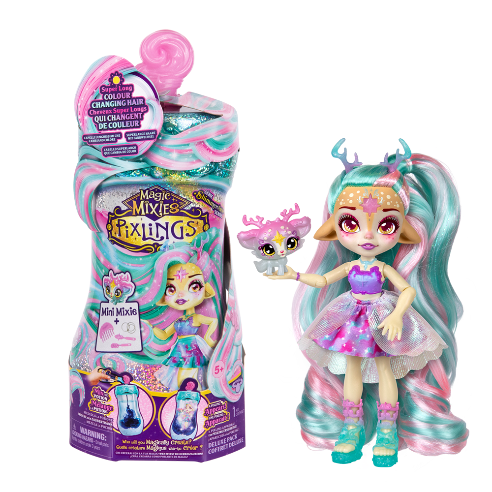 Magic Mixies Pixlings Galaxy Hair Doll Deerlee the Deer Pixling S2