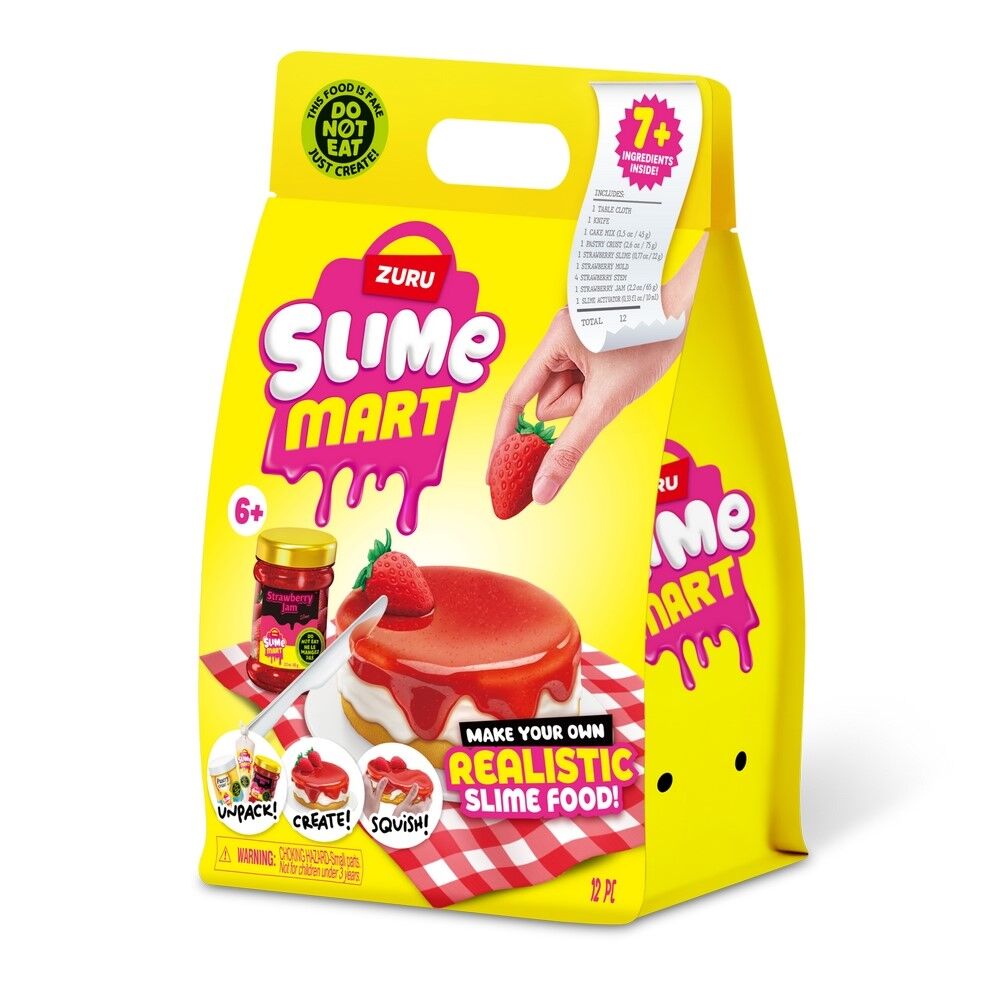 12 Piece Zuru Slime Mart Strawberry Cheesecake Playset