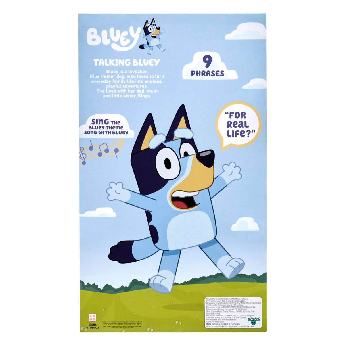 Bluey Talking Bluey Plush 33cm