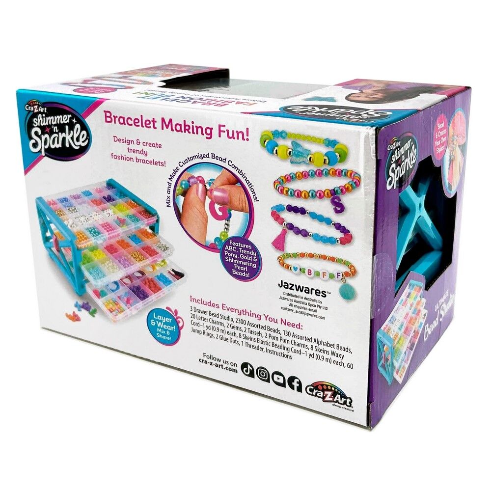 CRA-Z-ART Shimmer N' Sparkle Ultimate Bead Studio All-in-One Fashion Bead Jewelry Kit