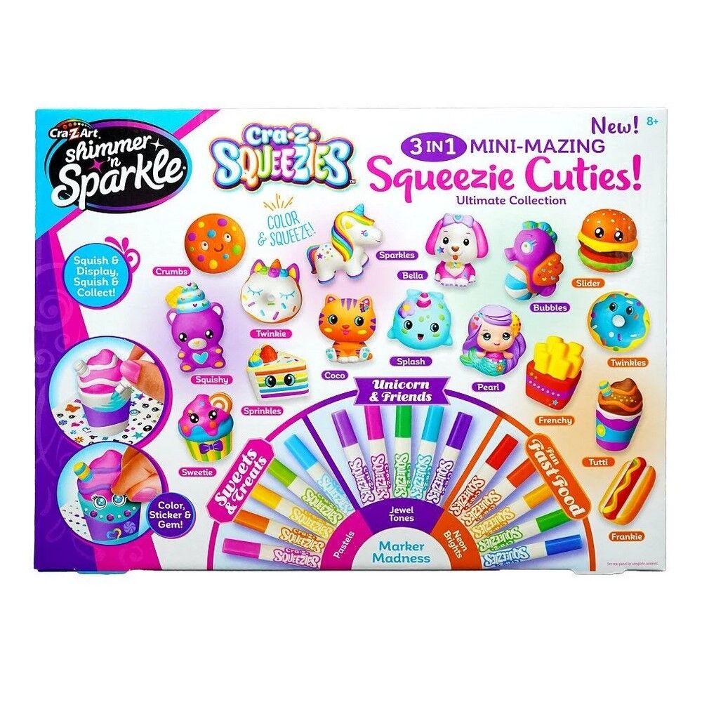 CRA-Z-ART Shimmer N' Sparkle 3 in 1 Mini-Mazing Squeezie Cuties