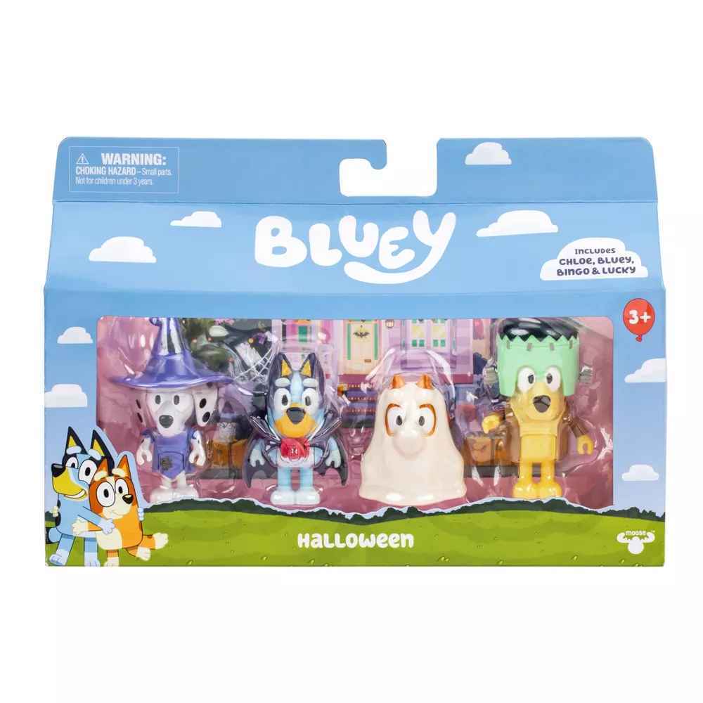 Bluey 4 Figure Pack - Halloween