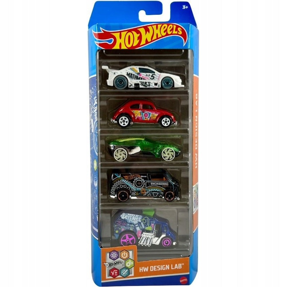 Hot Wheels 5-Pack HW Design Labs 1:64 Scale