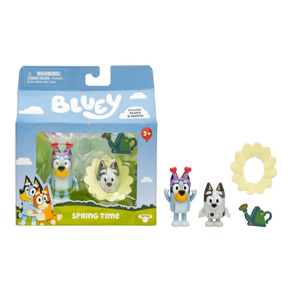 Bluey Includes Bluey & Muffin - Spring Time