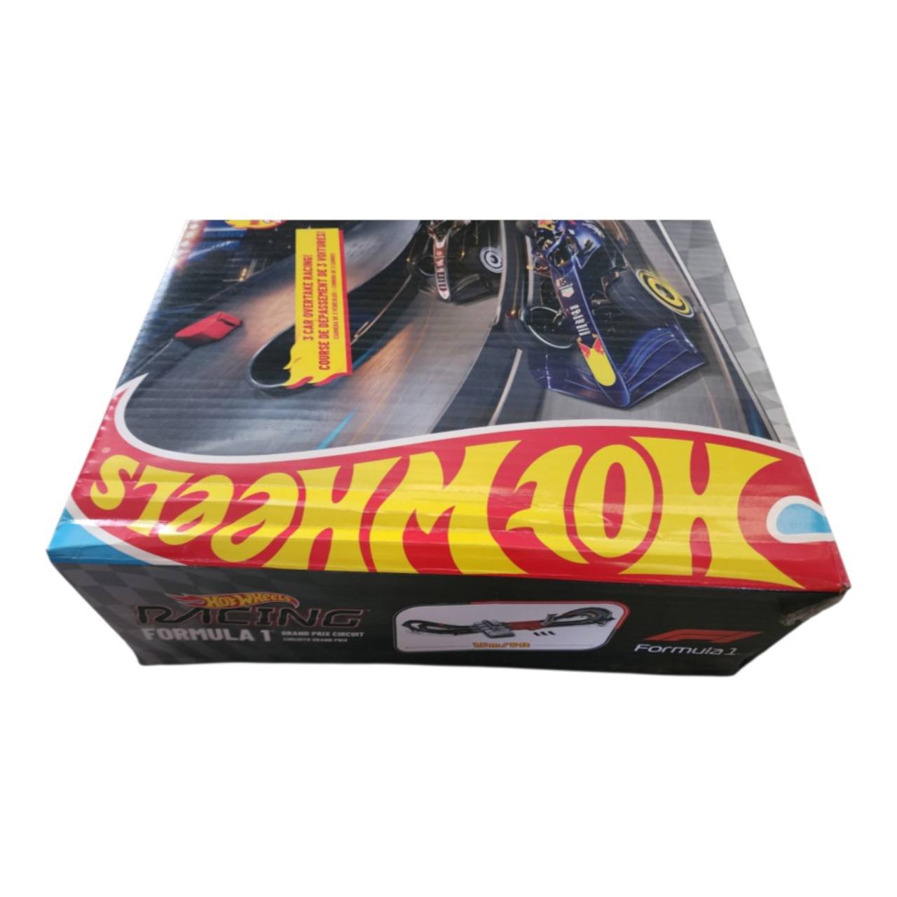 Hot Wheels Racing Formula 1 Grand Prix Circuit Track Set with 5 Cars – Damaged Packaging