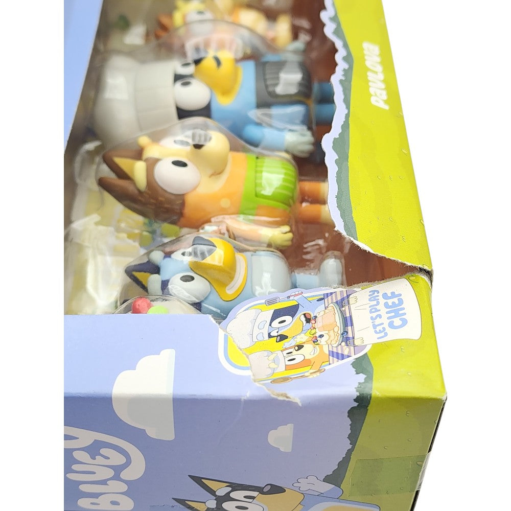 Bluey Let’s Play Chef Pavlova Family Figure Set – Damaged Packaging