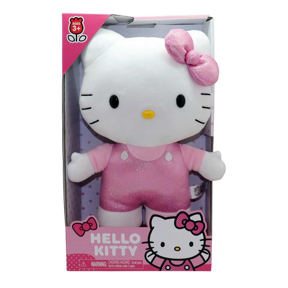 Hello Kitty Plush - Sparkly Pink Bow (12")