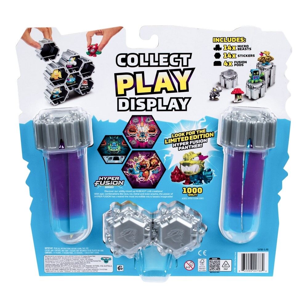 MrBeast Lab Swarms Hyper Fusion Series Mega Lab Pack with 14 Micro Beasts Inside