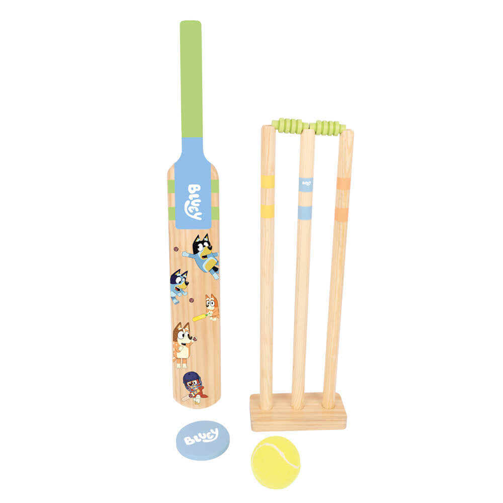 Bluey - Wooden Cricket Set