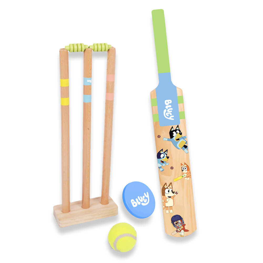 Bluey - Wooden Cricket Set
