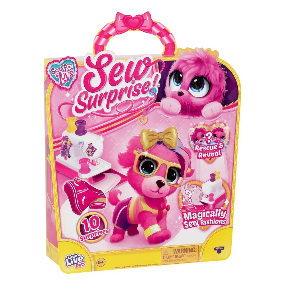 Little Live Pets Scruff A Luv - Sew Surprise Pink Plush
