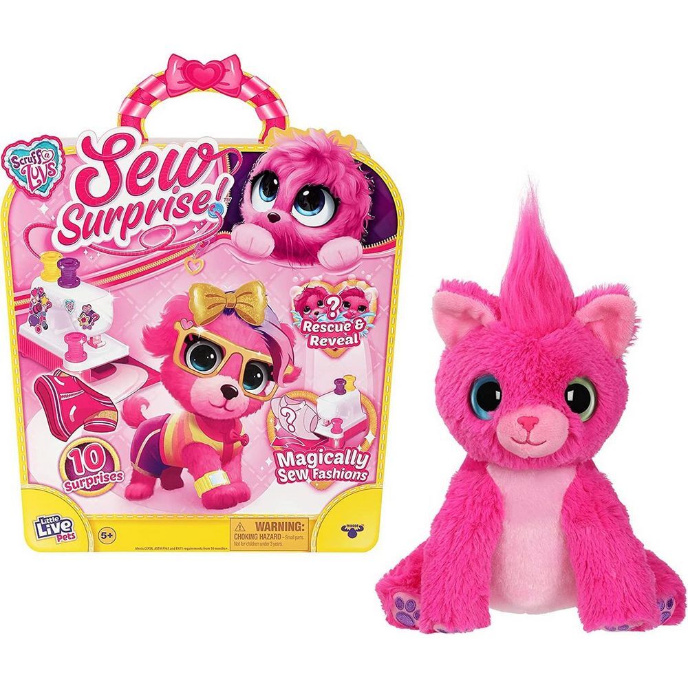 Little Live Pets Scruff A Luv - Sew Surprise Pink Plush