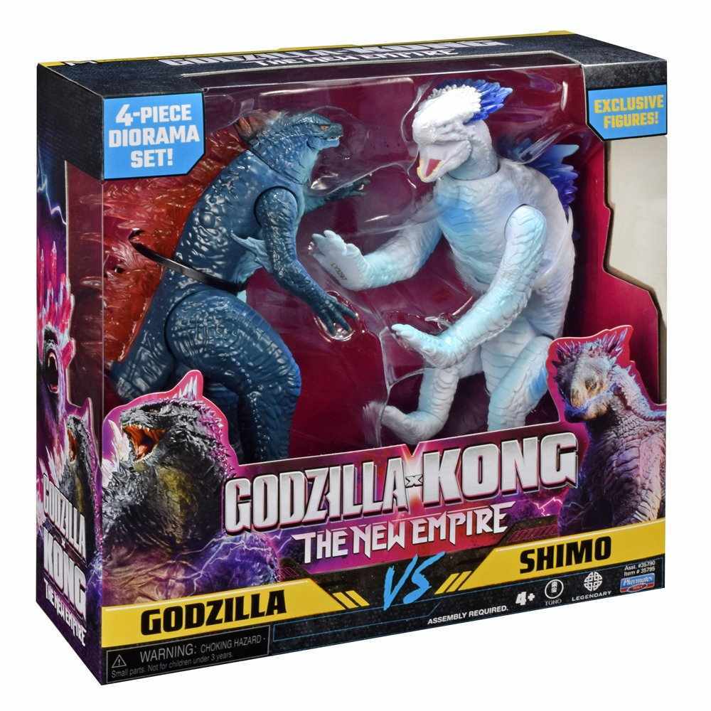 Godzilla X Kong The New Empire 4 Piece Diorama Set - Godzilla vs Shimo