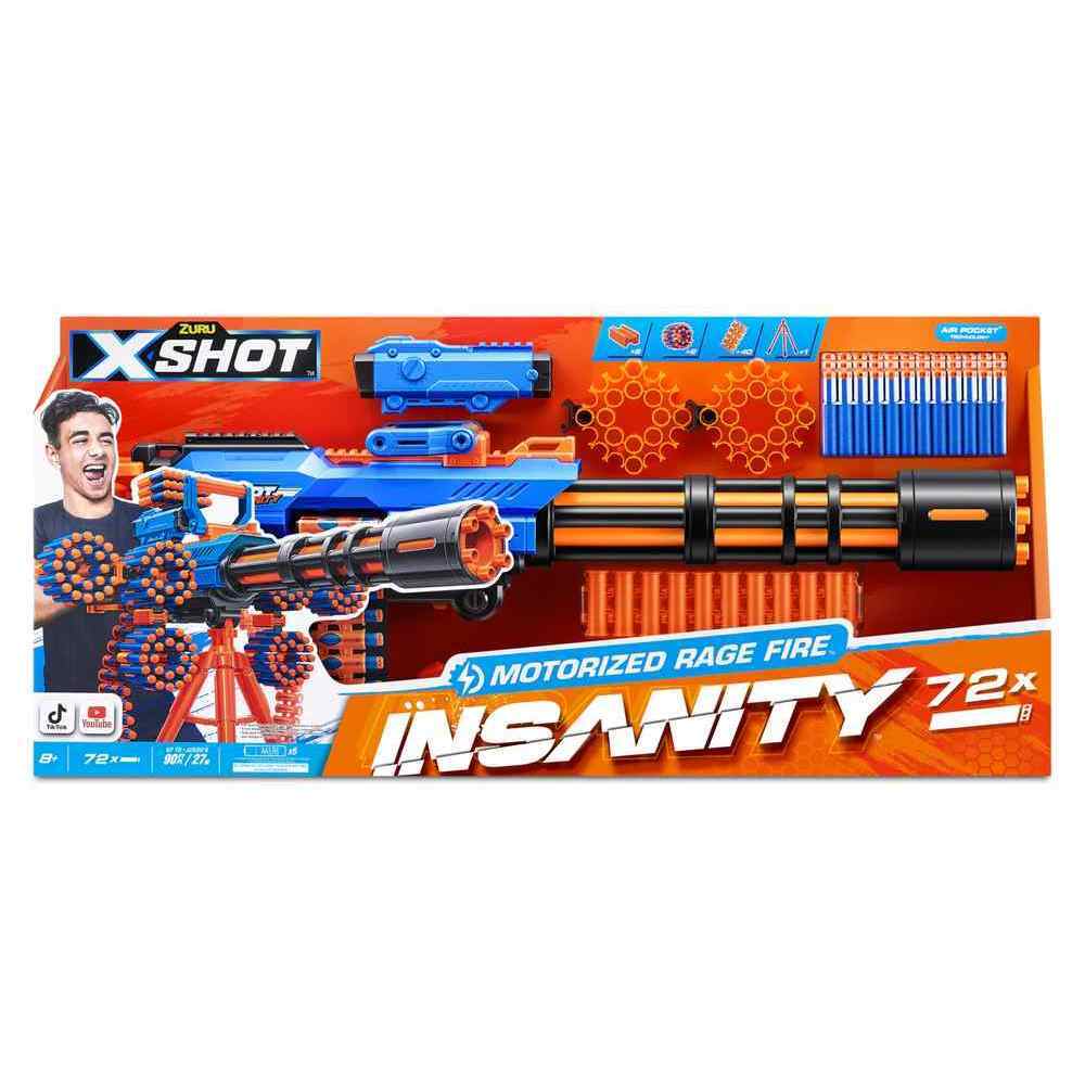 Zuru X Shot Insanity - Motorized Rage Fire (72 Darts)