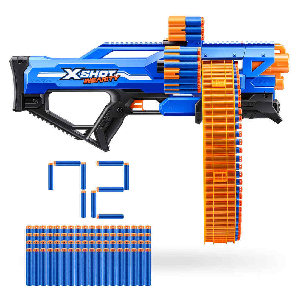 Zuru X-SHOT Insanity Mega Barrel Includes 72 Darts