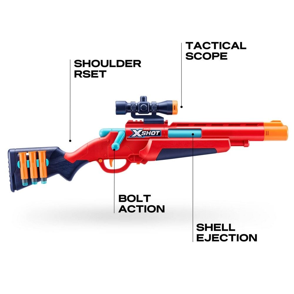 ZURU XSHOT Excel Bolt Action Rifle with 16 Darts