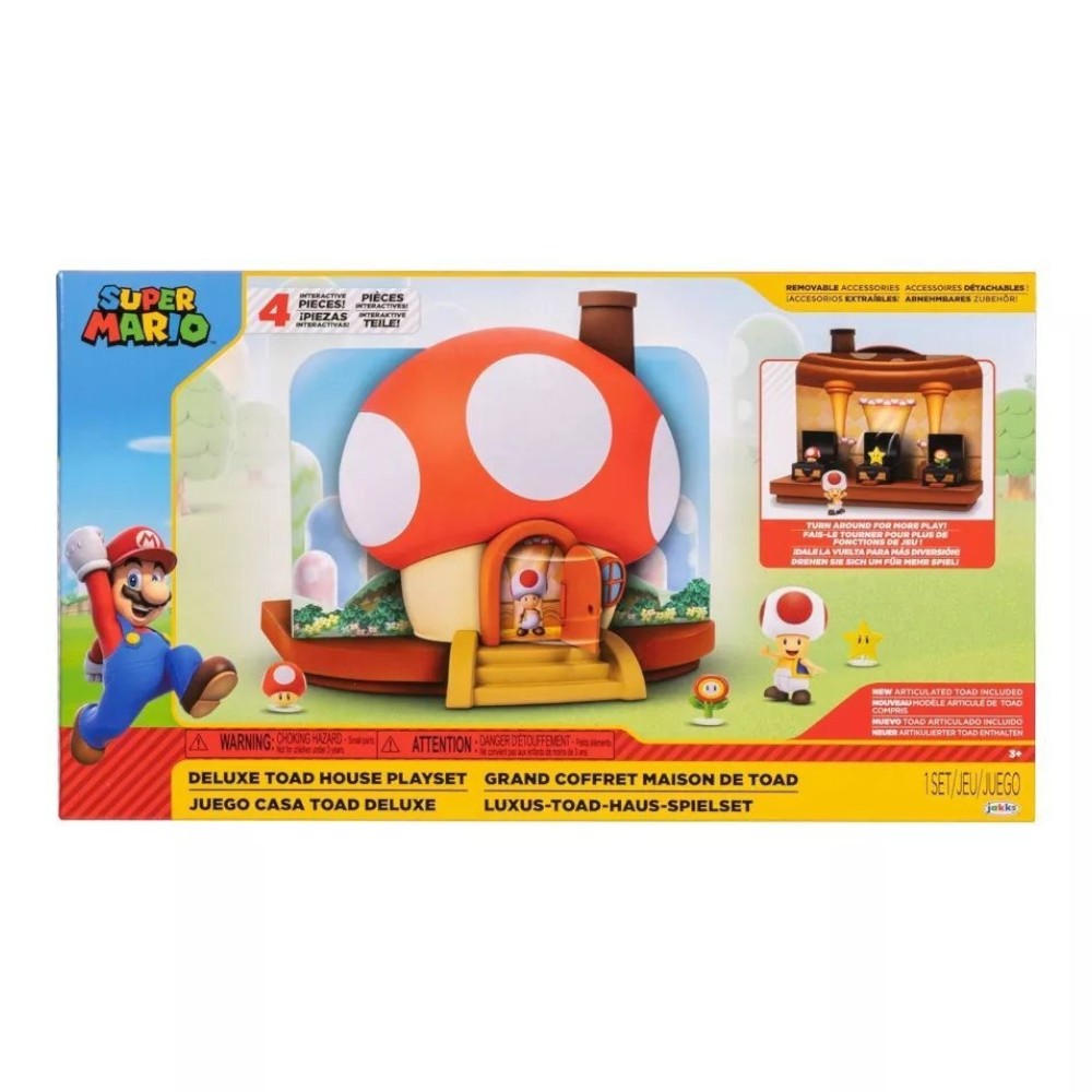 Nintendo Super Mario Deluxe Toad House Playset