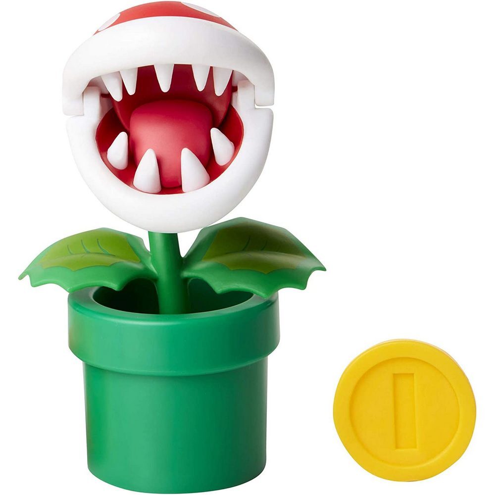 Nintendo Super Mario 10cm Action Figure - Piranha Plant with Coin