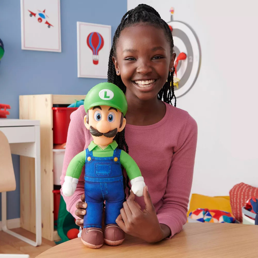 The Super Mario Bros. Movie Luigi Poseable Plush