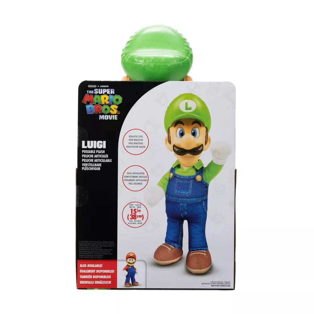The Super Mario Bros. Movie Luigi Poseable Plush