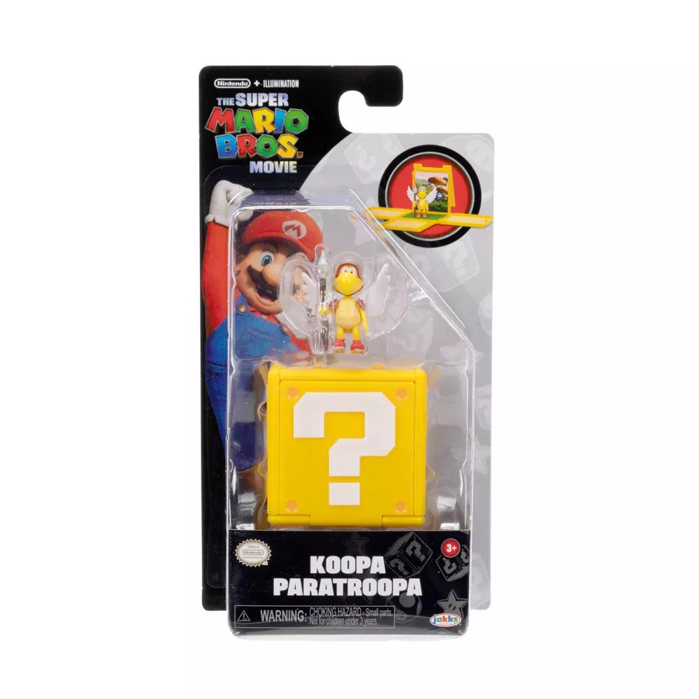 The Super Mario Bros Movie Mario Mini Figure - Koopa Paratroopa & Question Block