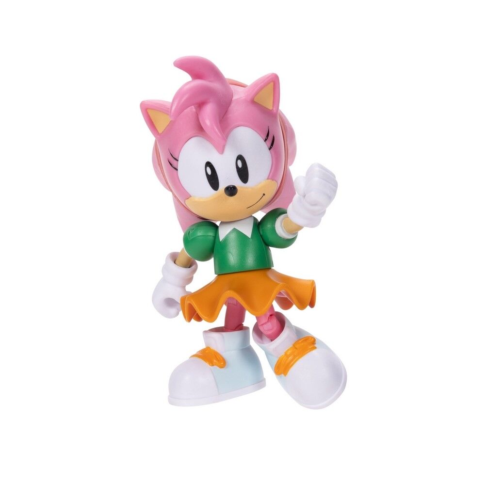 Sonic The Hedgehog 4" Figures - Classic Amy with Yellow Chaos Emerald