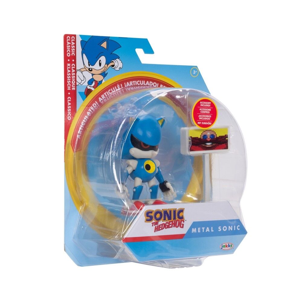Sonic The Hedgehog 4" Figures - Classic Metal Sonic with Goal Post