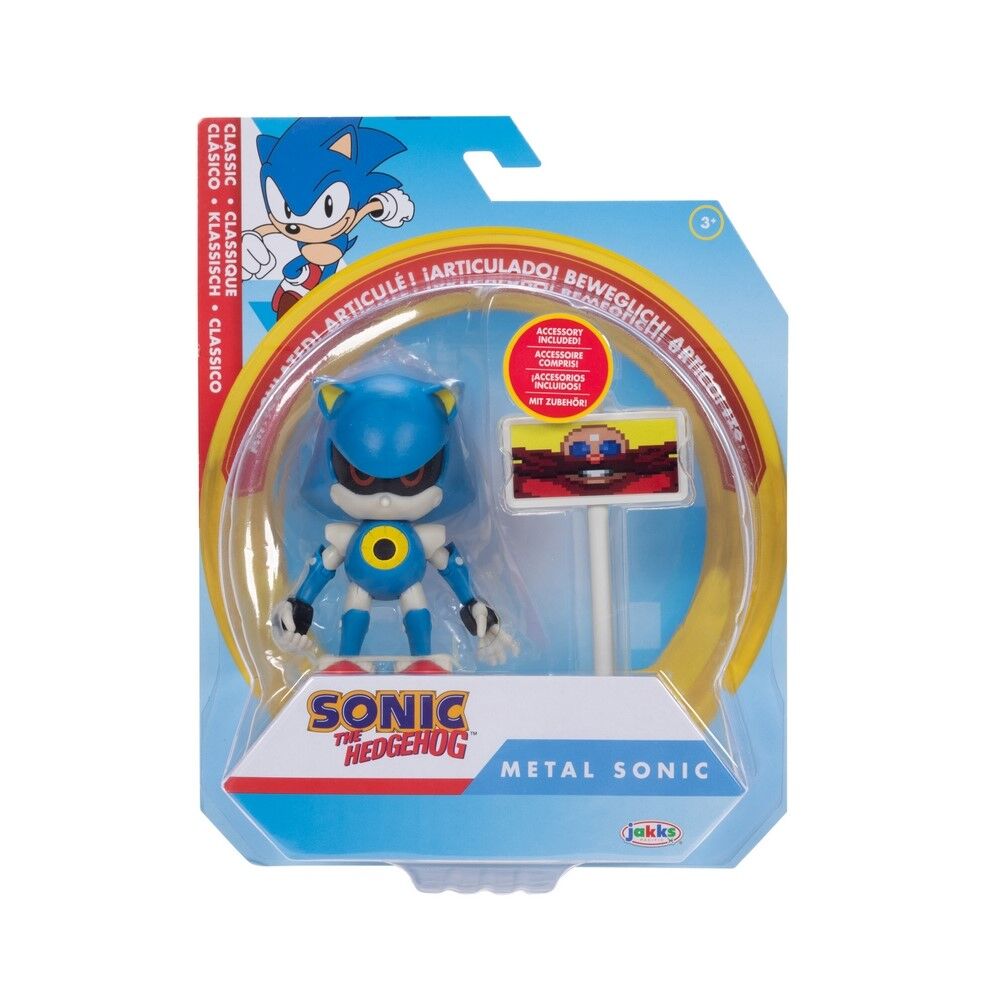 Sonic The Hedgehog 4" Figures - Classic Metal Sonic with Goal Post