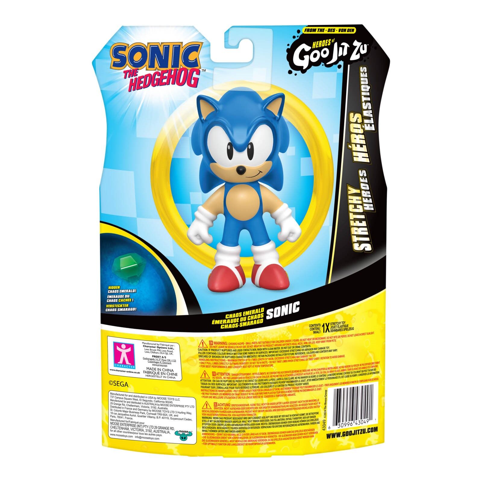 Heroes of Goo Jit Zu Sonic The Hedgehog Stretchy Heroes - Chaos Emerald Sonic