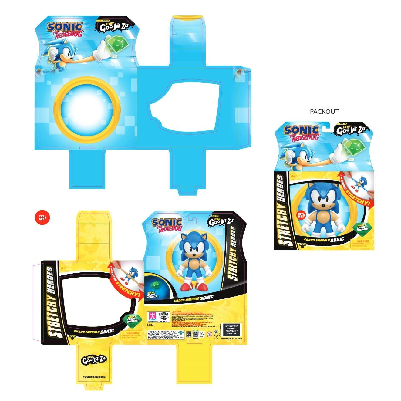 Heroes of Goo Jit Zu Sonic The Hedgehog Stretchy Heroes - Chaos Emerald Sonic