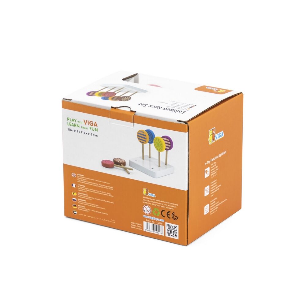 Wooden Lollipop 6pcs Set