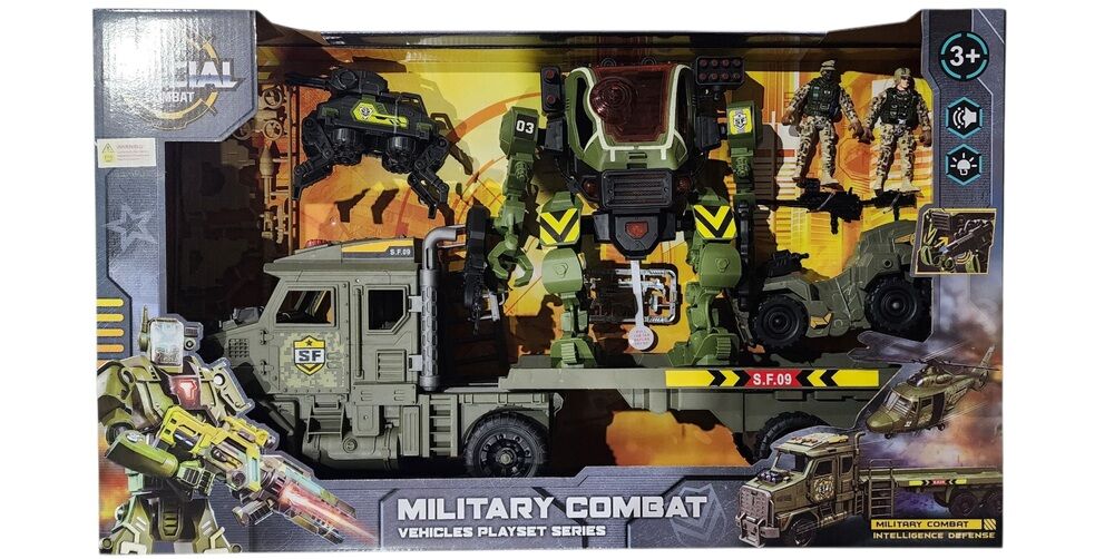 Militray Combat Vehichles Playset Assortment with Robot / Jet Series(Random Selected)