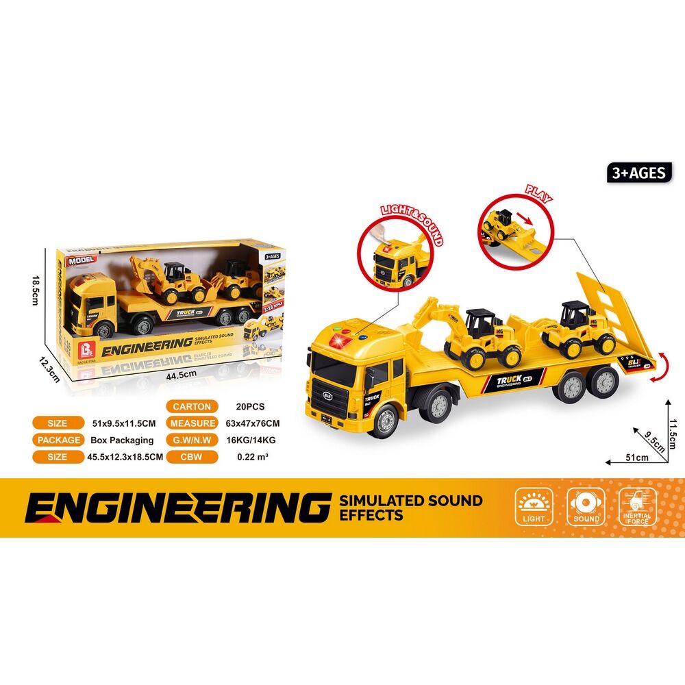 Transporter & Construction Vehicles 1:16 with Lights & Sounds