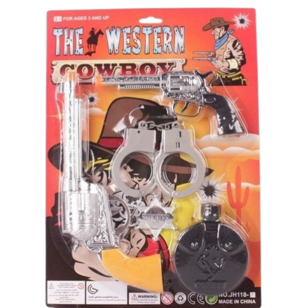 Cowboy Gun Set with Handcuff