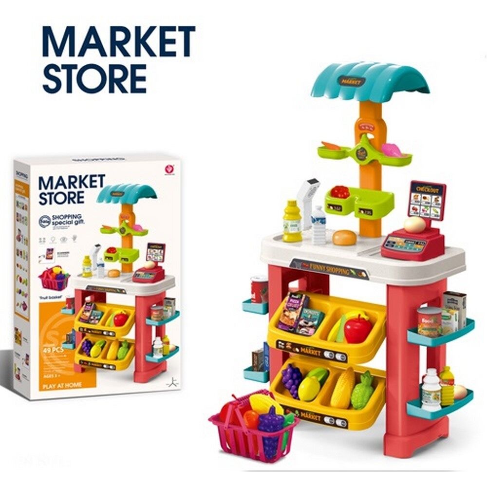 Supermarket Store Playset 49 pcs with Lights and Sounds
