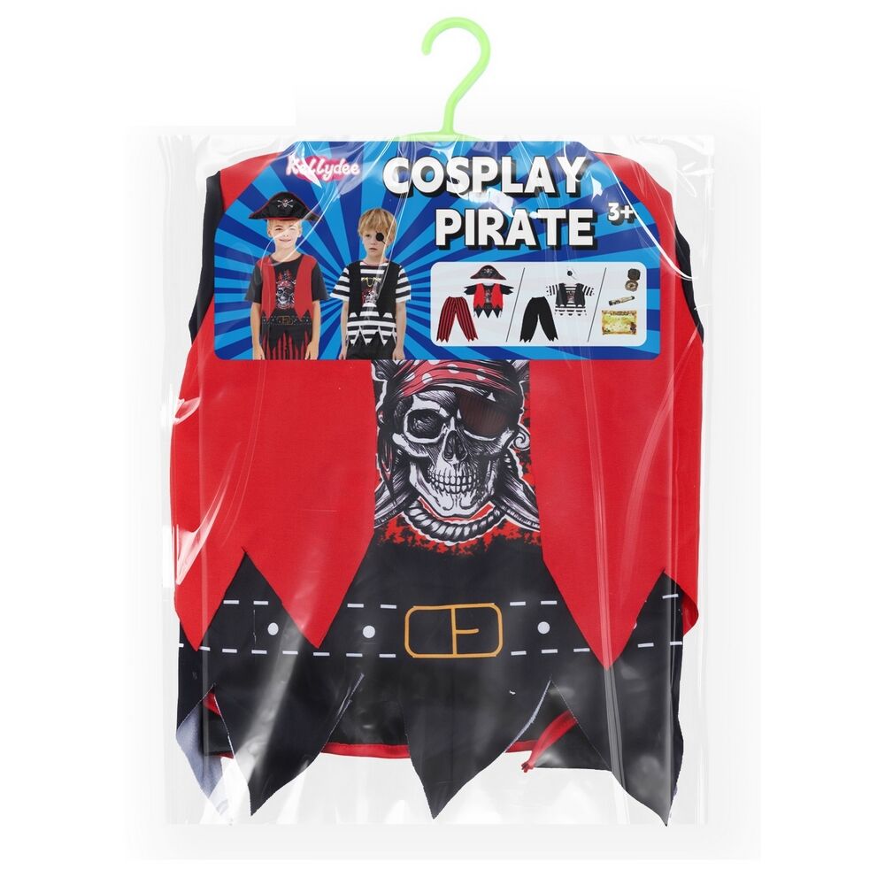 Dress Up Pirate Black and Red Combination Hat 3-5 Years