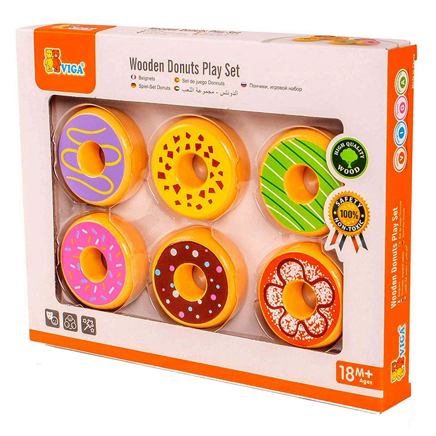 Viga Wooden Donuts Play Set