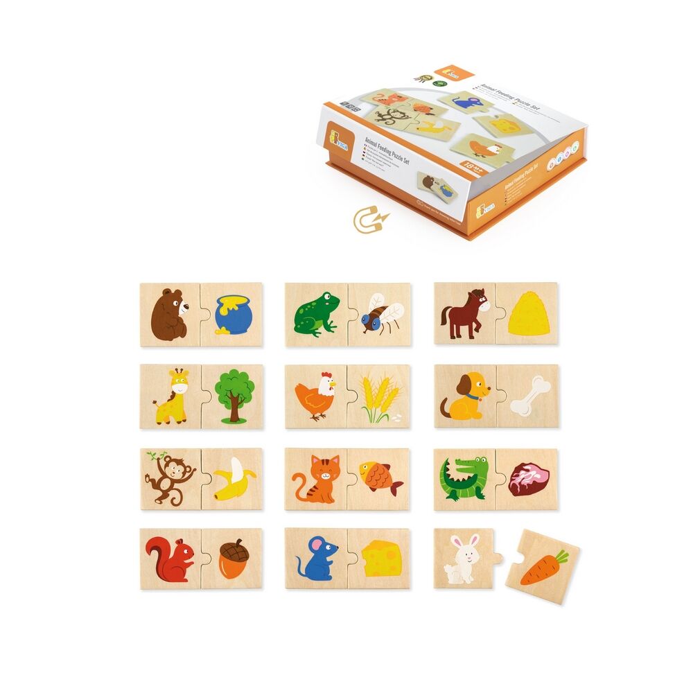 Animal Feeding Puzzle Set
