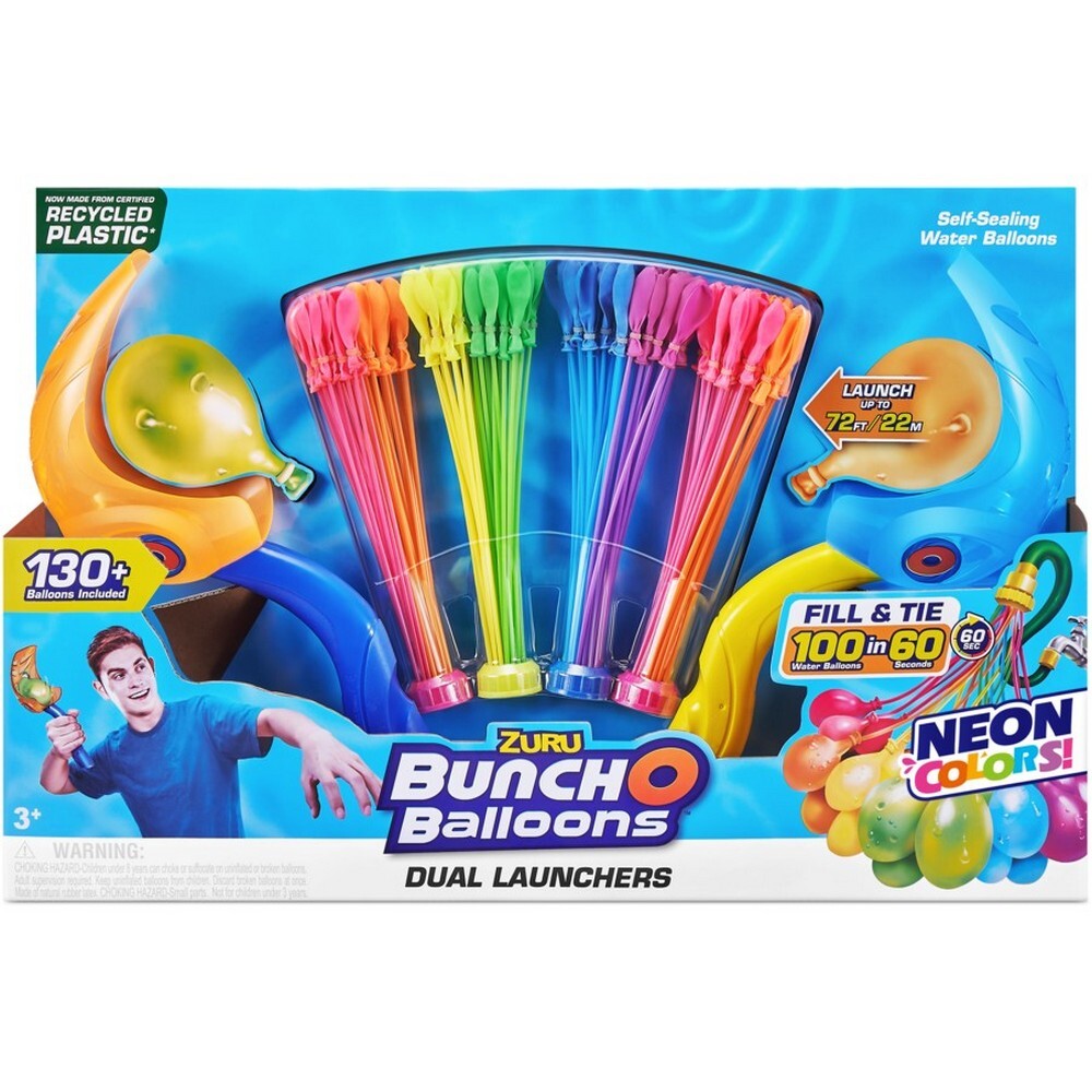 Zuru Bunch O Balloons Neon Colors - Dual Launchers 4pk (130 Balloons)