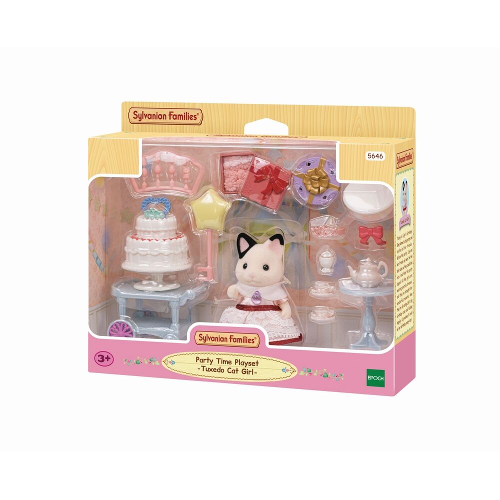 Sylvanian Families Party Time Playset - Tuxedo Cat Girl