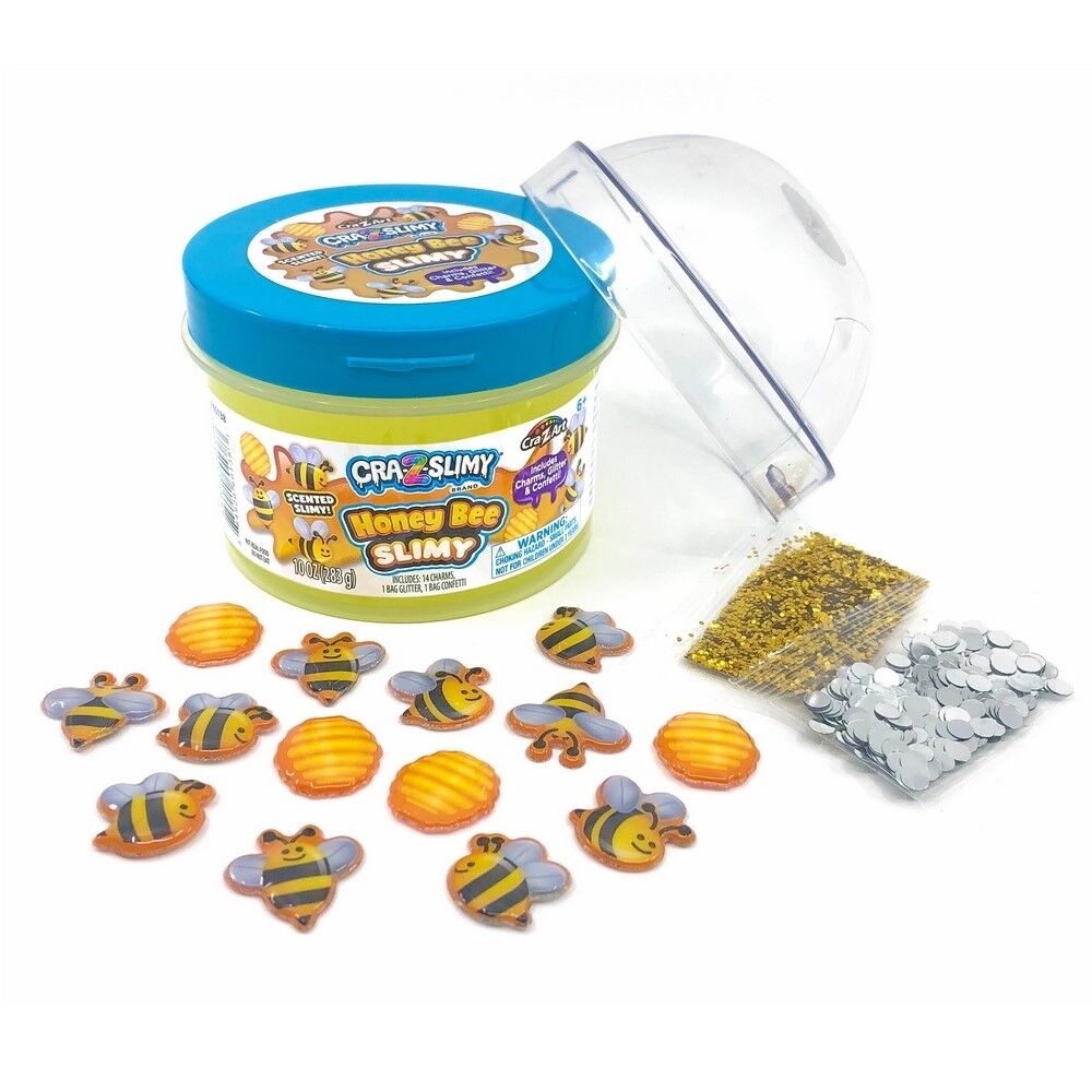 CRA-Z-SLIMY FUN DOME TOPPER JARS PDQ ASST - HONEY BEE SLIMY
