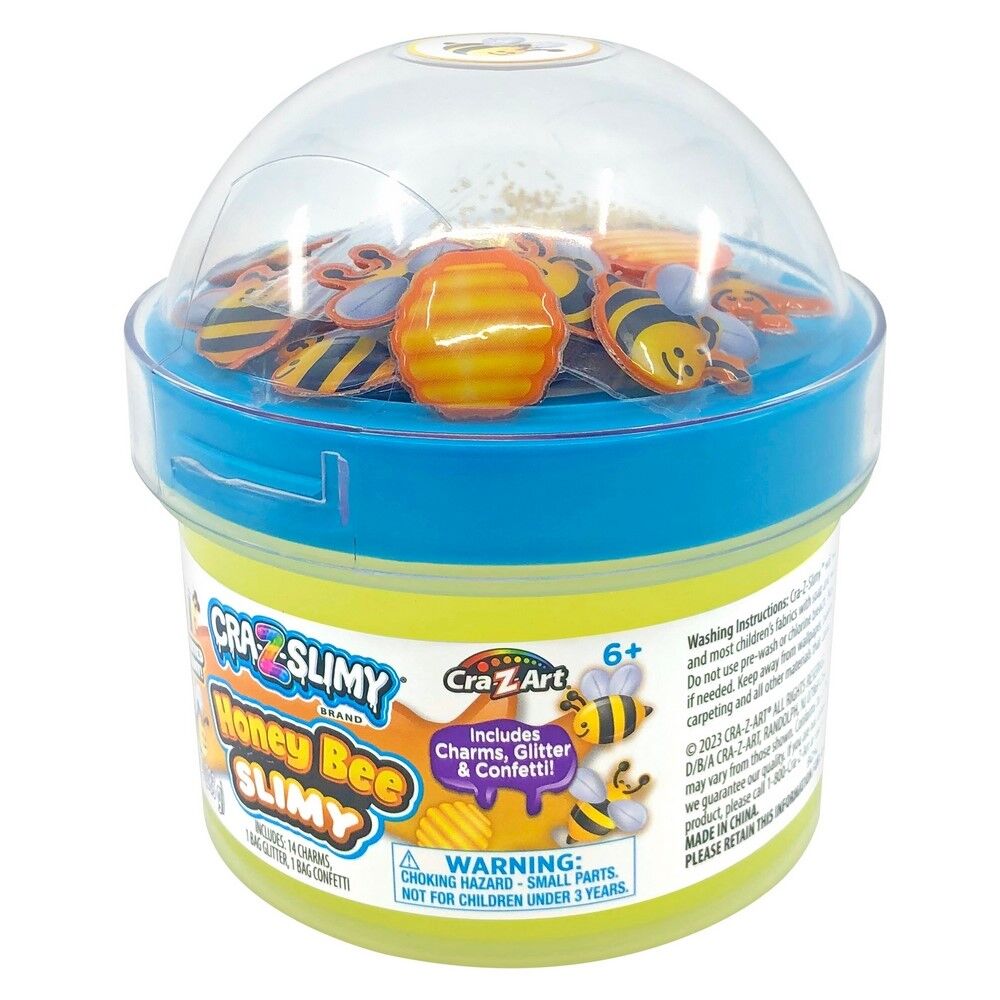 CRA-Z-SLIMY FUN DOME TOPPER JARS PDQ ASST - HONEY BEE SLIMY