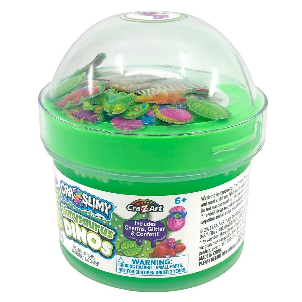 CRA-Z-SLIMY FUN DOME TOPPER JARS PDQ ASST - SLIMYSAURUS DINOS
