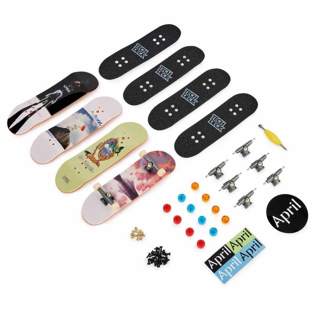 Tech Deck Ultra DLX 4 Pack Fingerboards - April