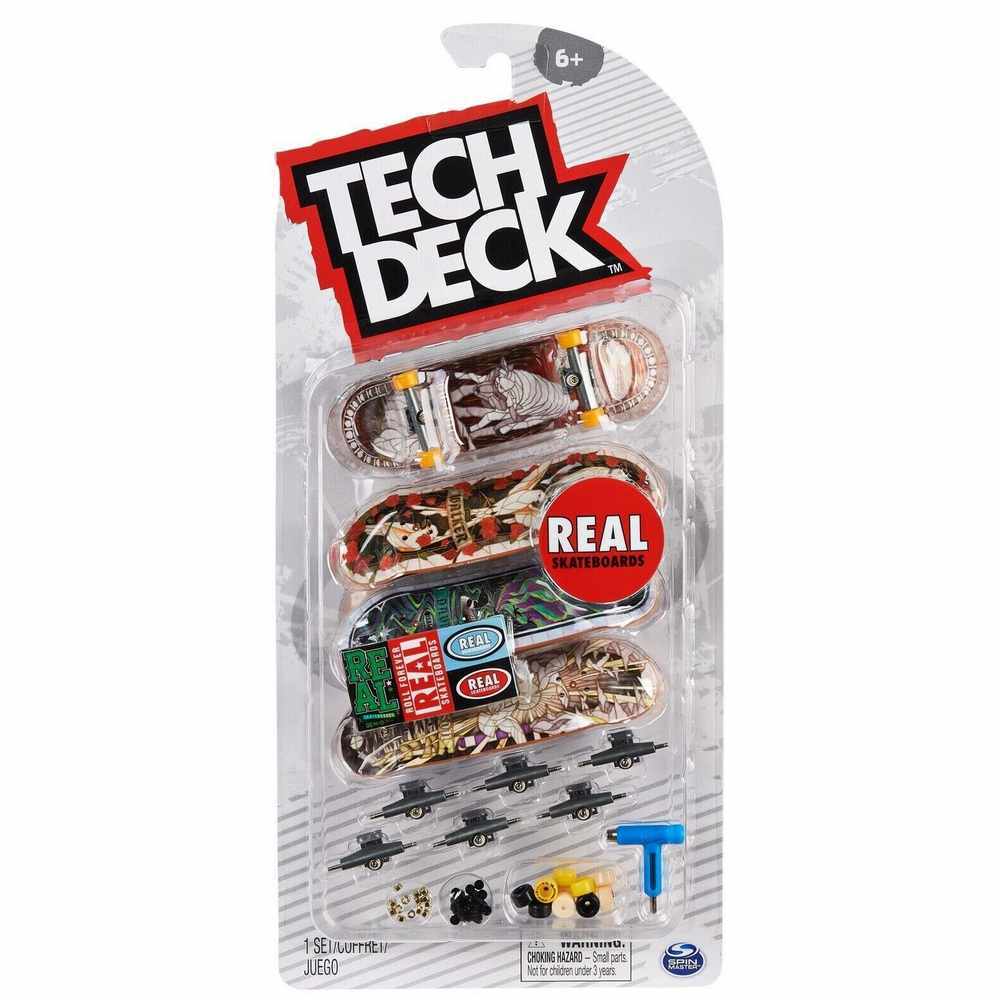 Tech Deck Ultra DLX 4 Pack Fingerboards - Real Skateboards